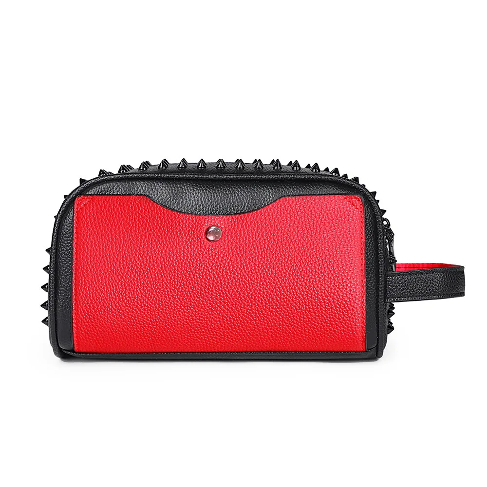 Clutch with Individuality Fashionable Rivet Design Large Capacity Crossbody Versatile Men's Handbag Shoulder Bags
