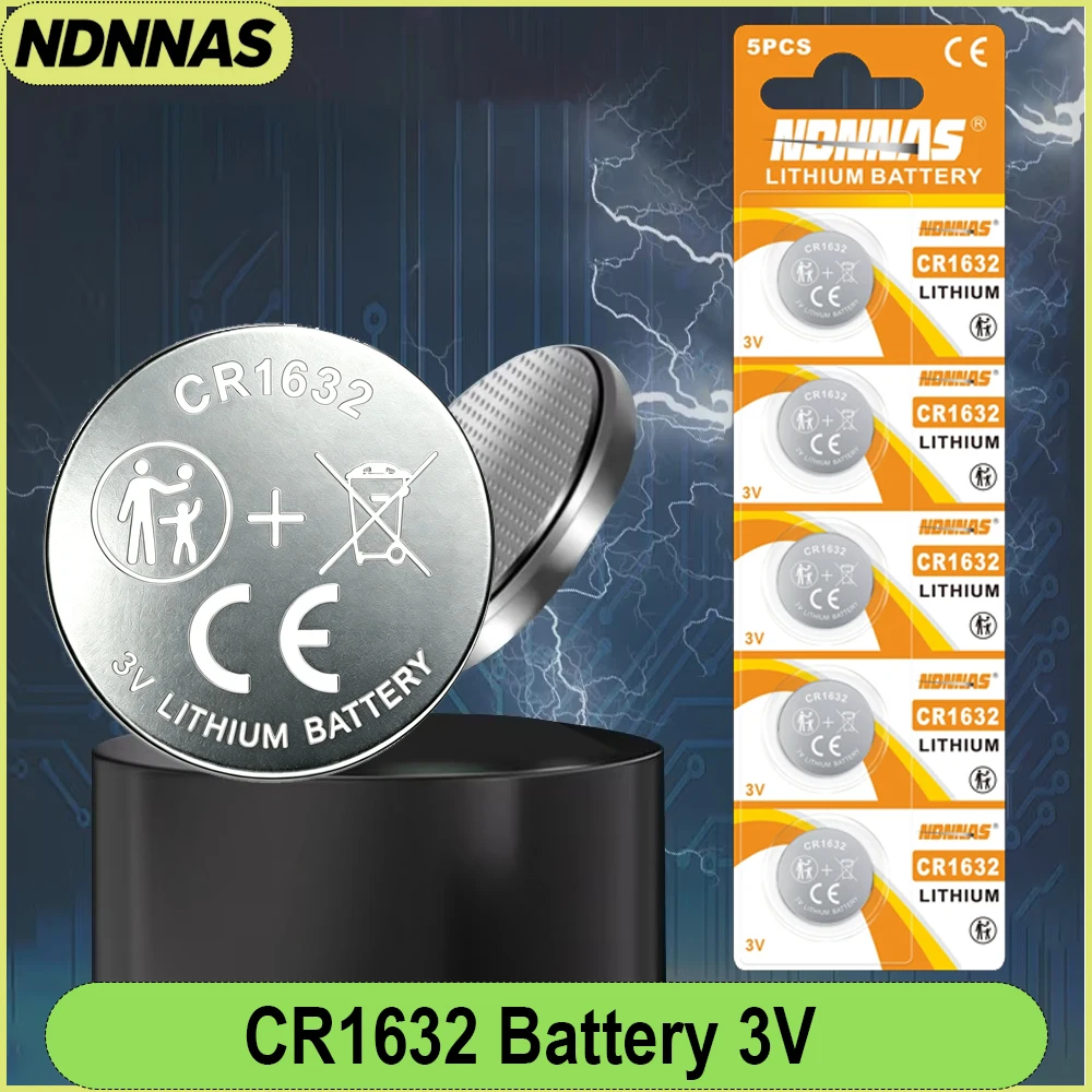 

5-50Pcs CR1632 3V Lithium Coin Battery DL1632 BR1632 LM1632 ECR1632 Button Cell for Car Key Watch Remote Calculator Toy