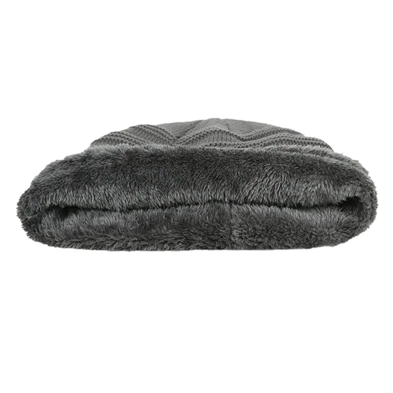 Neue Unisex Pelz Gefüttert Beanie Hut Warm Halten Winter Hut Dicke Weiche Stretch Hut Für Männer Und Frauen Mode Winter Kappe