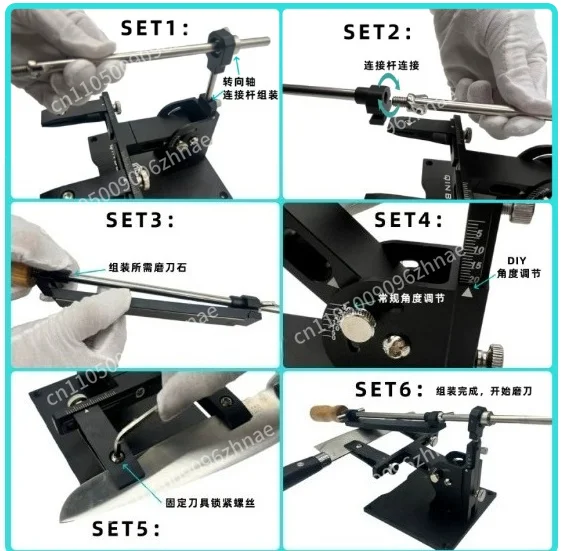 Angle Adjustable Knife Sharpener System Aluminum Professional Fixed Angle Sharpener Knife Set Guide Sharpener System