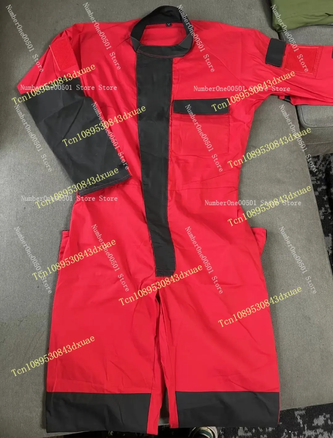 Neutral Caving Coverall Durable Quick Dry Poly Cotton Cave Exploration Suit Red Color