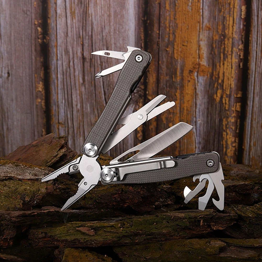 ABS + Steel Outdoor Multitool Multipurpose Pliers Folding Knife Portable Hand Tools Wire Stripper Tool Jackknife Camping Gadgets