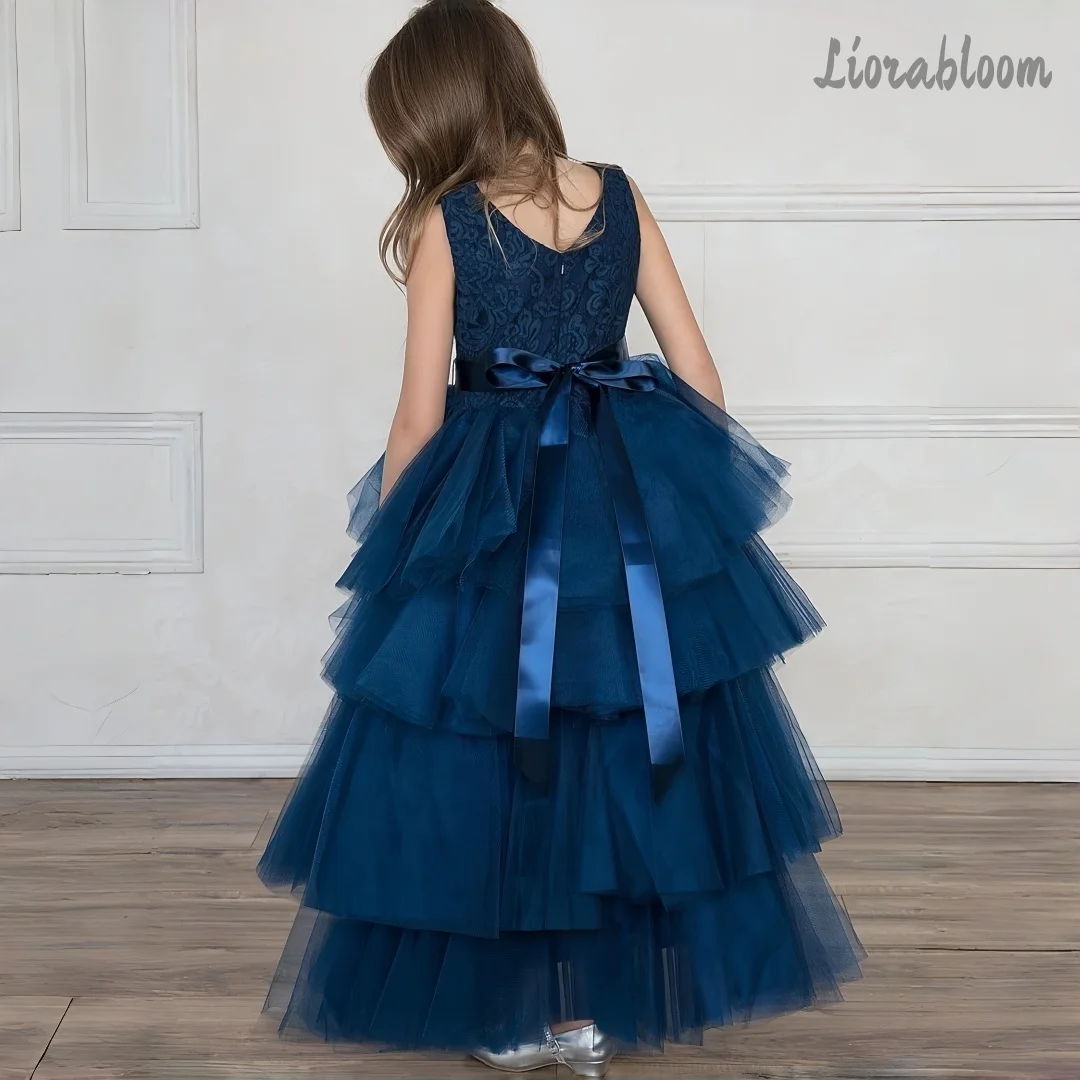 Gaun Asimetris Anak Perempuan Gaun Tulle High-Low Kustom Berbagai Warna Gaun Pengiring Pengantin Pakaian Pesta Pernikahan Gaun свадебное платье