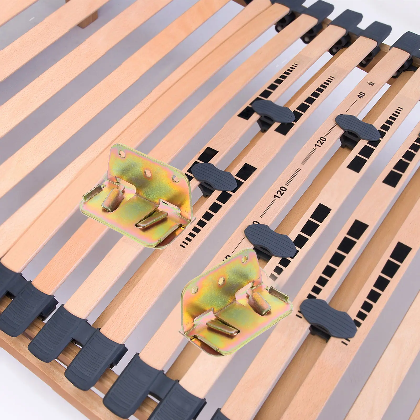 6Pcs Bed Slat Connectors U-Shaped Design for Superior Support and Stability Easy Installation Bed Rail Bracket Hardware