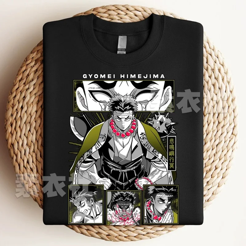 

Demon Slayer T-Shirt Anime Himejima Gyomei Summer Printing Cotton T-Shirt Soft Comfortable Cool Retro Tops Couple T-Shirt Gift