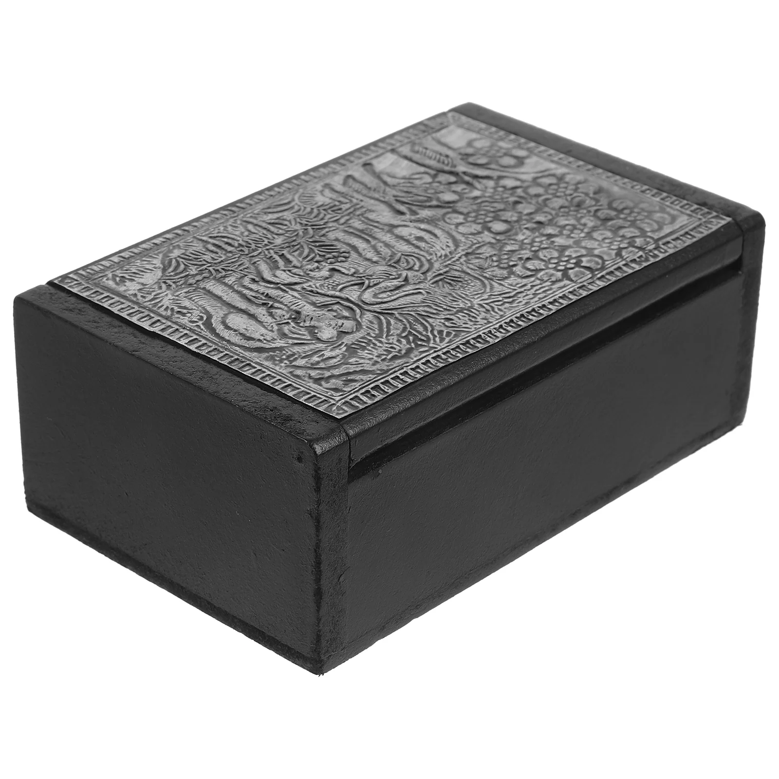 Card Box Recipe Organizer Wooden Case Cards Storage Holder Container Kitchen Business Small Bin