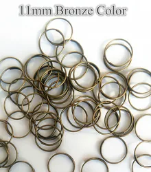 8/10/11/12/13/15mm Bronze Color Connectors Metal Rings for Crystal Glass Chandelier Balls Pendant Prism Beads Connect Decoration