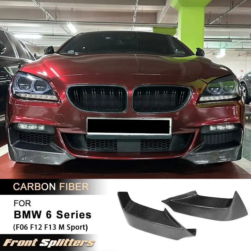 

Car Front Bumper Splitters for BMW 6 Series F06 F12 F13 M Sport 640i 2012-2016 Racing Front Splitters Flaps Carbon Fiber FRP