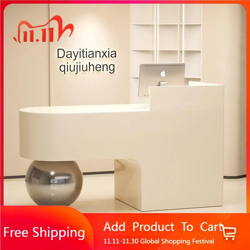 

Beauty Modern Reception Desks Shop Luxury Best Company Simple Desks Aesthetic Minimalist Display Scrivania Trendy Furniture