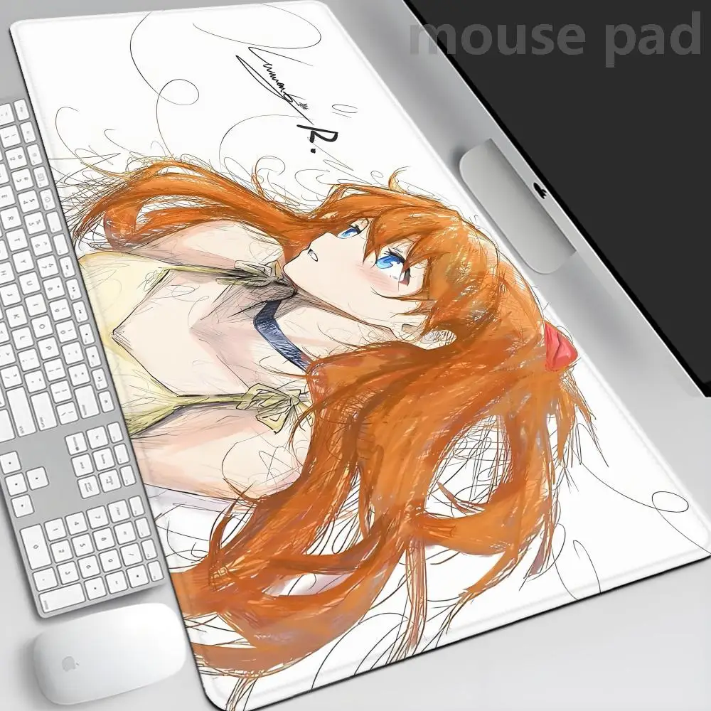 Asuka Kawaii Ins Girl Mousepad كبير مقاوم للماء ومضاد للانزلاق طاولة طعام حصيرة لطيفة ثانوية يوان مكتب لعبة لوحة مفاتيح الكمبيوتر