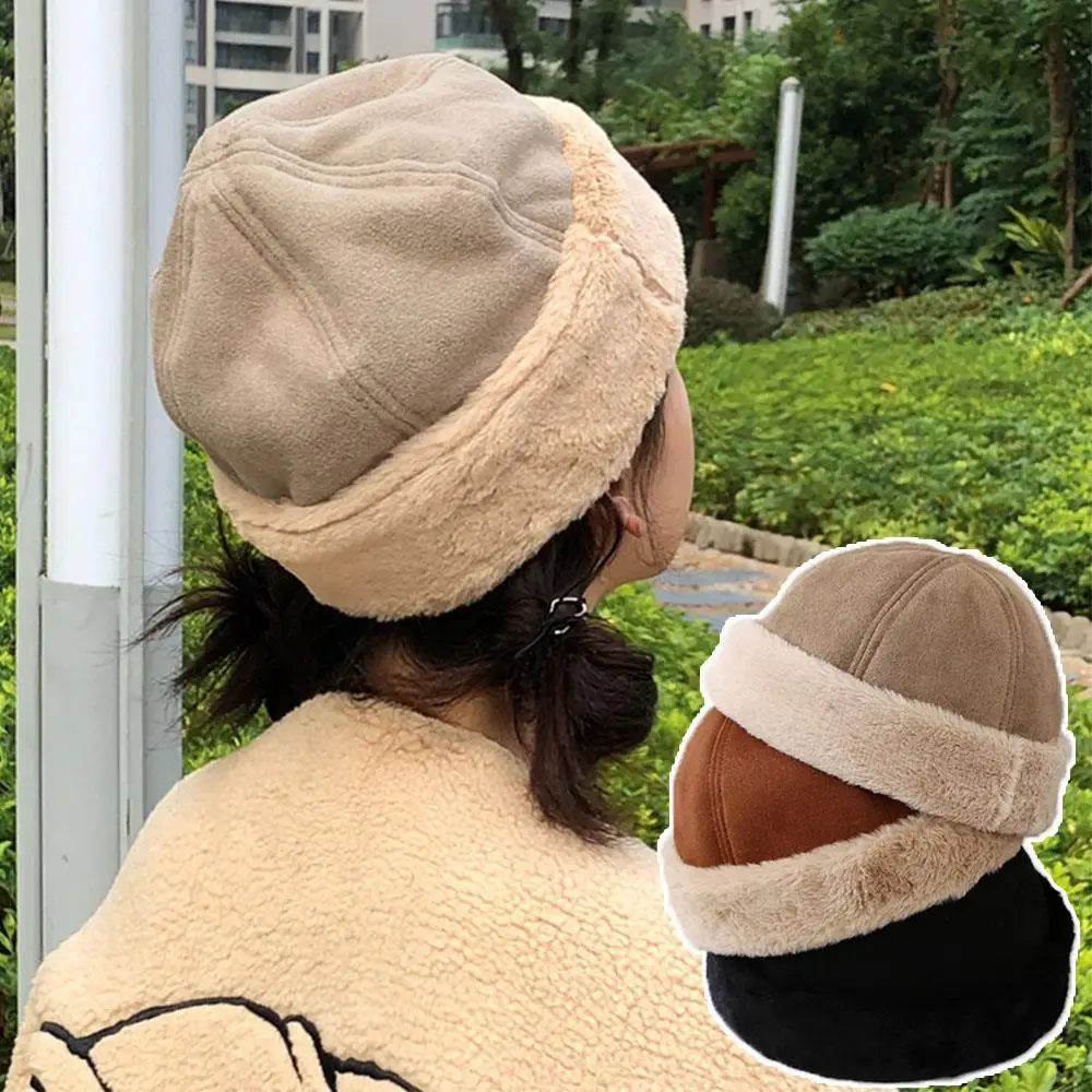 

False Mink Fur Hats Melon Hat Fur Cap Landlord Caps Plush Hat Landlord Caps Plush Hat Melon Hat Fashionable Warm Durable Hat