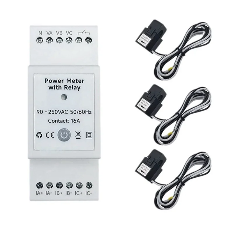 Contatore di energia Wi-Fi leader-Tuya Smart Life bidirezionale trifase con interruttore a contatto secco App Monitor 80A AC110V/240V