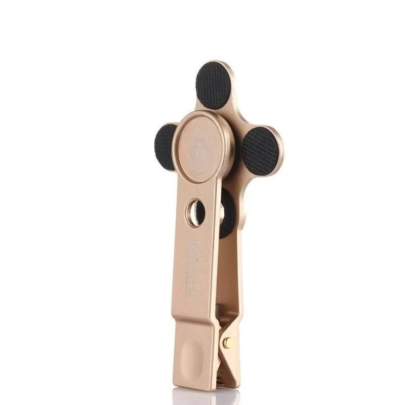 

High magnifying glass microscope connected to mobile phone video imaging clamping device