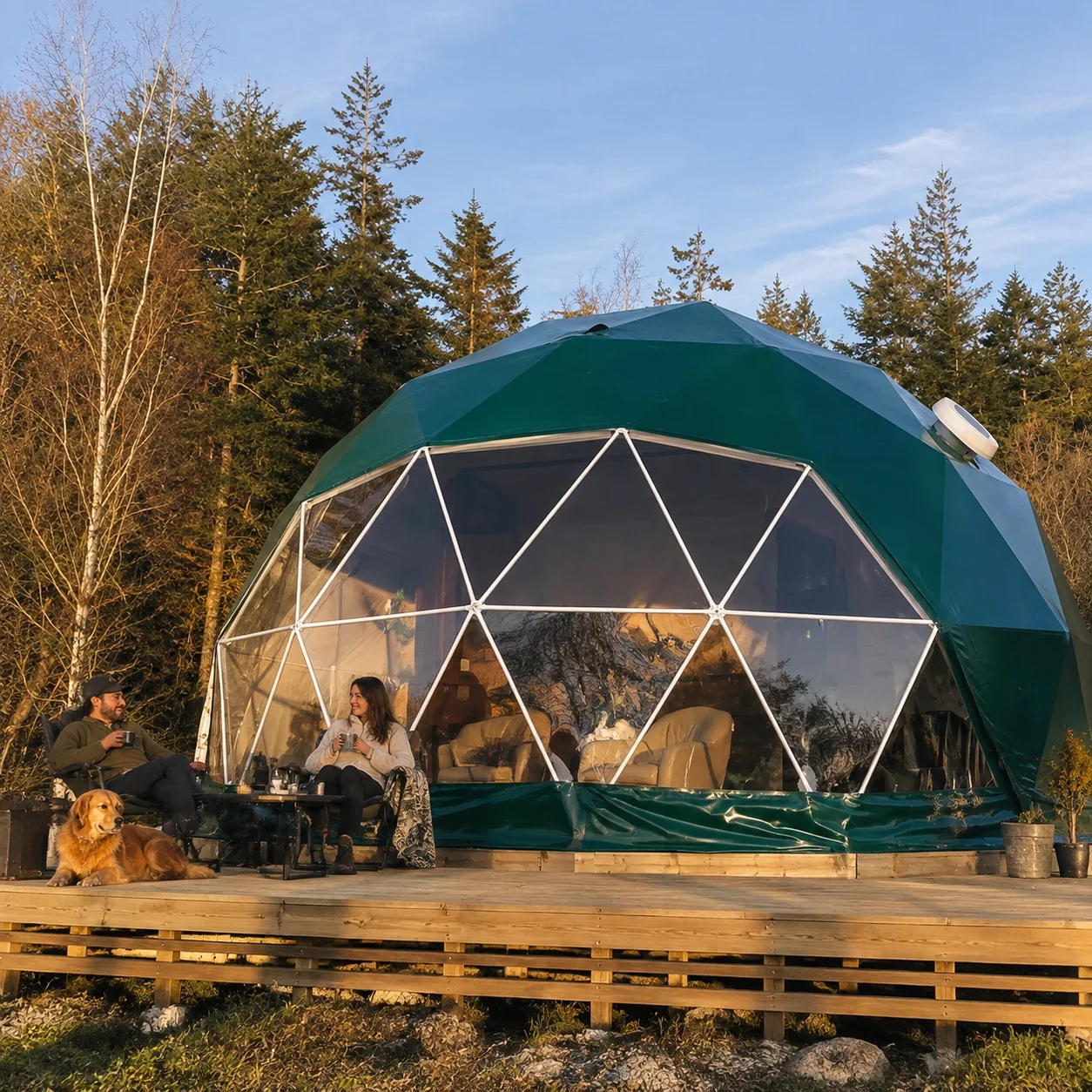 Customizable UV‑Resistant Waterproof Luxury Dome Tent, Spherical Glamping Shelter for Tourist Resorts, Hotel Accommodation