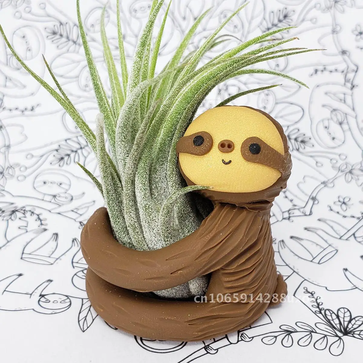 

Resin Sloth Plant Rack Ornaments Mother's Day Sloth Planting Props Desk Ornaments