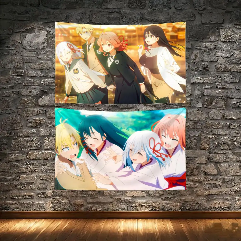 Romantic Comedy Anime A-Amagami Sister Flags Tapestry Creative Pattern Photo Living Room Wall Art Party Outdoor Decor