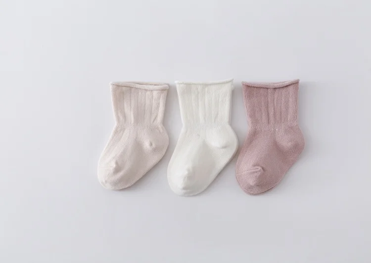3 Paare/los Kinder Junge Mädchen Socken Casual Solide kinder Socken Für Baby Baumwolle Kleinkind Socken Für Babys Frühling Herbst 0-5Years Neue – Detail 6