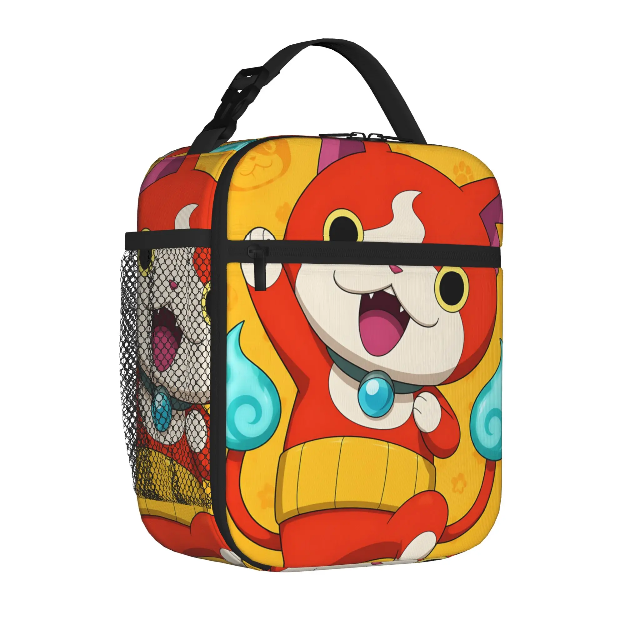 1 Piece Portable Lunch Container Happy  Zipper Closure Durable Pocket Y-Yokai WatchS  For Lunch Lunch Box Bag