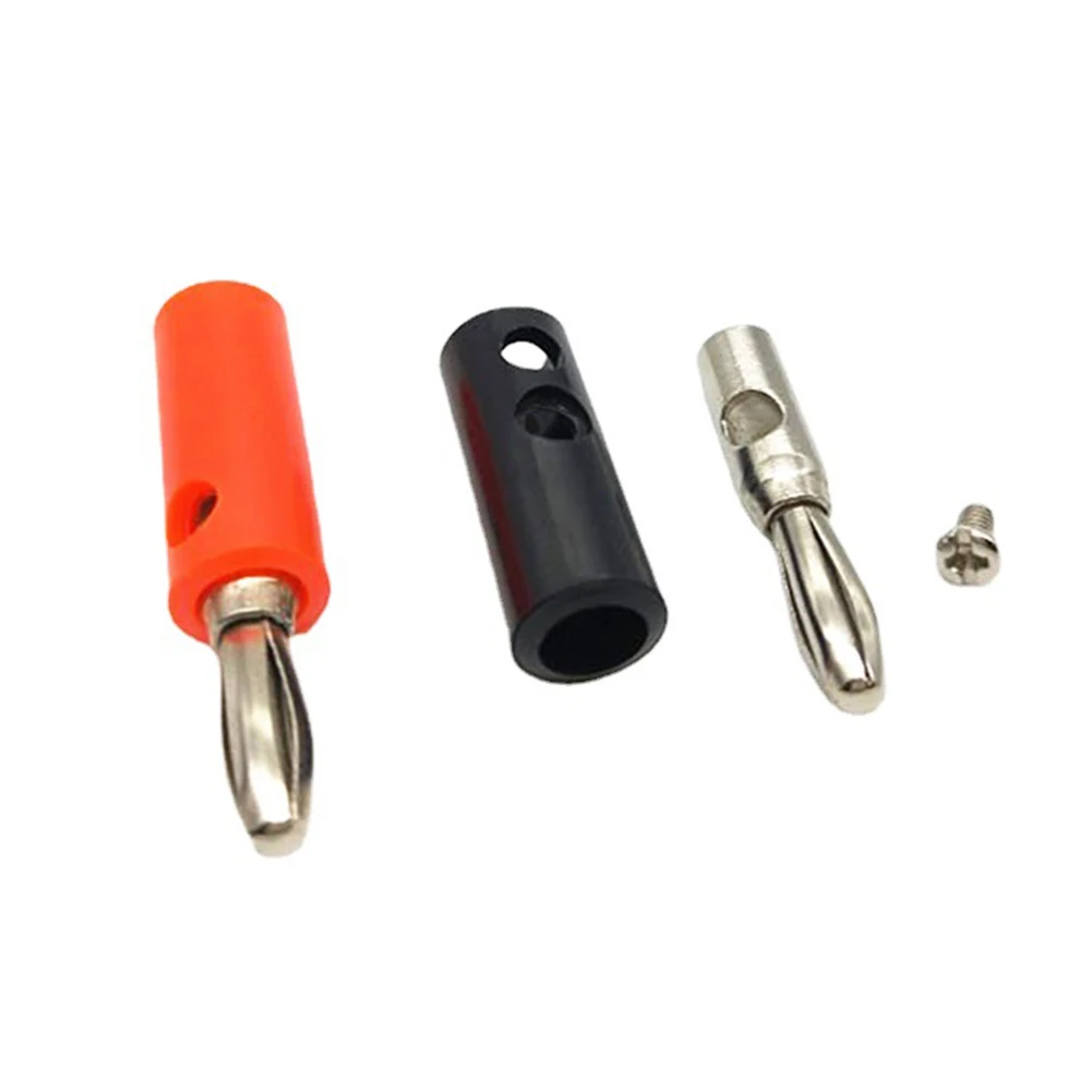 Insulated Banana Screw and Socket Connectors 10 Pairs for Speaker Wire Diameter 2mm 5mm Construction for Audio Setups