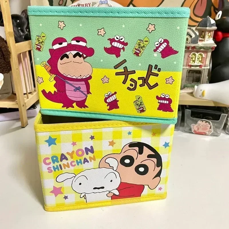 Crayon Xiaoxin Cosmetics Storage Box Cute Desktop Storage Box Cartoon Student Japanese Storage Box Folding Without Cover