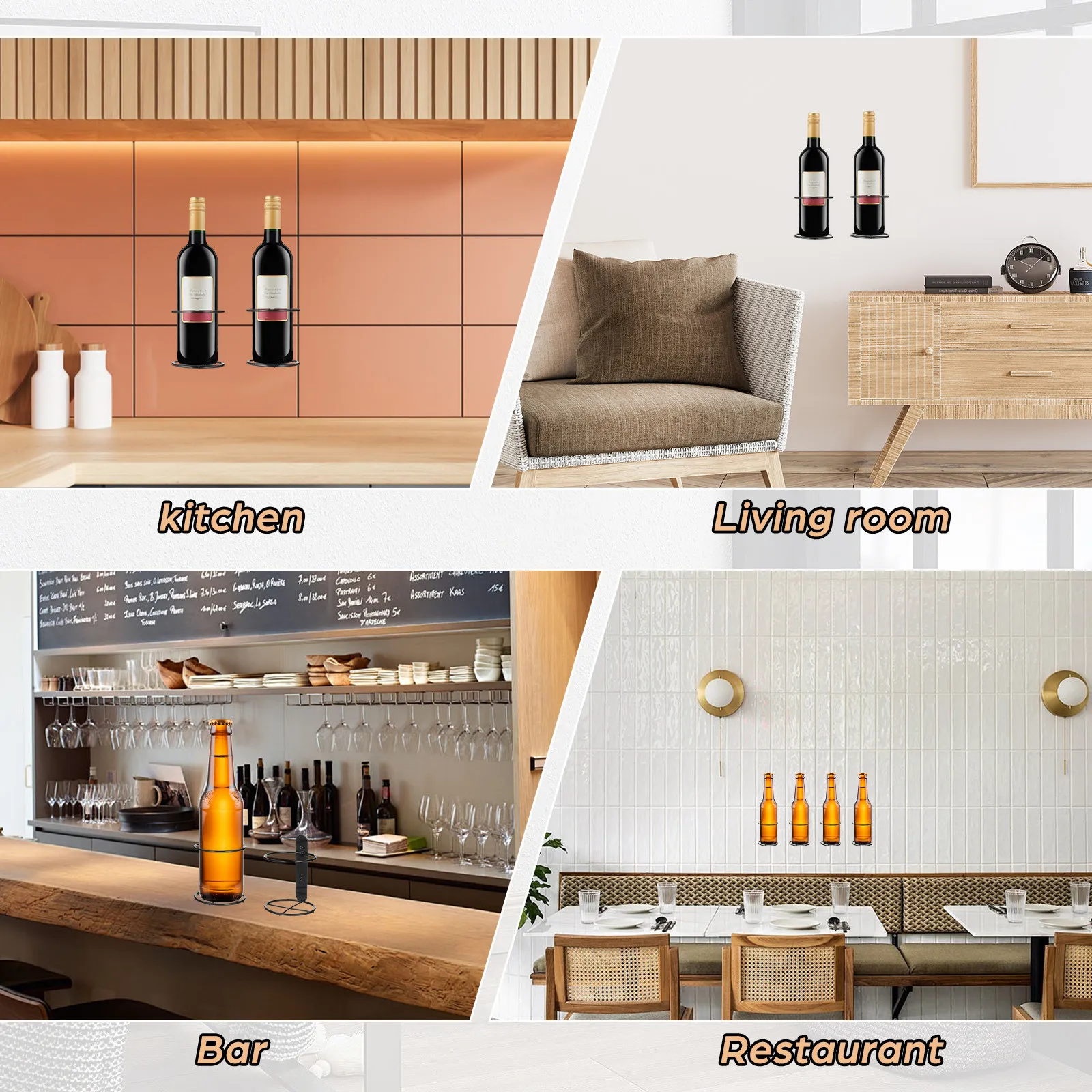 2 buah Rak Botol Tunggal Dindi - Home Bar Shelves ulasan dan harga