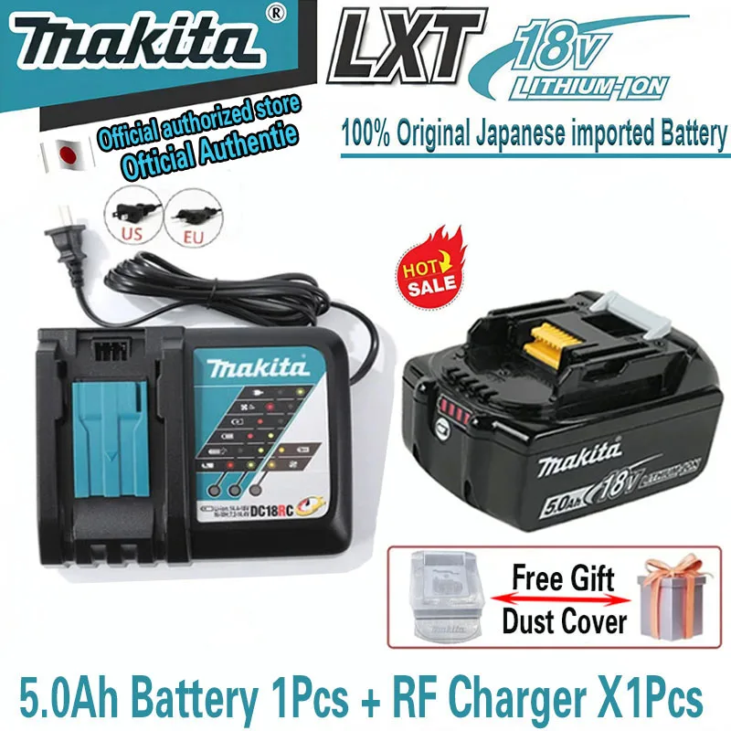 

Genuine Makita 5Ah/6Ah/3Ah for Makita 18V Battery BL1830B BL1850B BL1850 BL1840 BL1860 BL1815 Replacement Lithium Battery