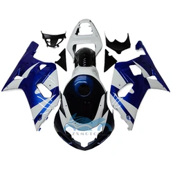 ABS Plastic Fairing kit for SUZUKI GSXR600 750 K1 01 02 03 GSXR 600 GSXR750 2001 2002 2003 Fuel Tank Blue White Bodywork Set