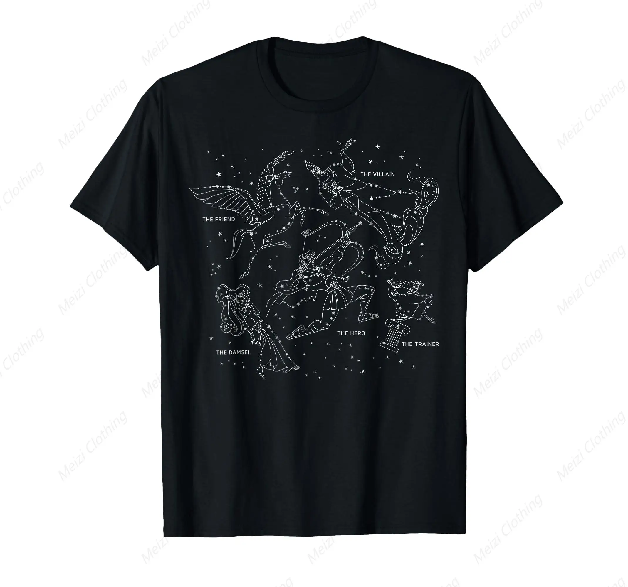 Constellation Poster Men's T-shirt Fashion Cool Men's Cotton Gift Short Sleeve