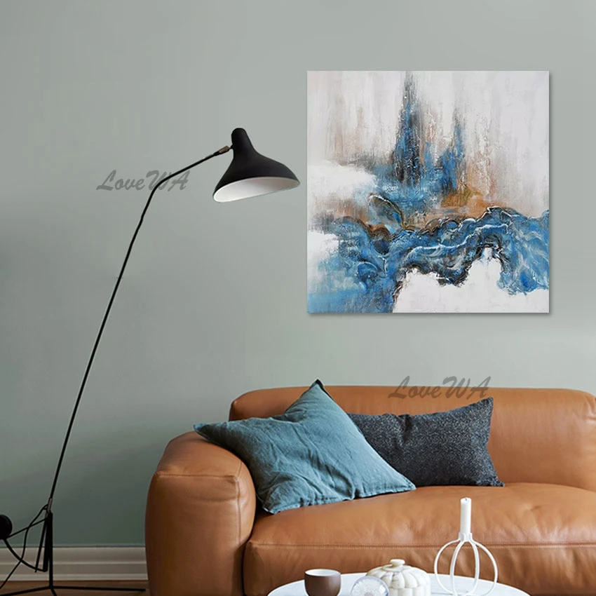 

New Design Abstract Canvas Artwork, No Framed, Contemporary Paintings, Acrylic Textured Art Picture, Restaurant Decoration Wall