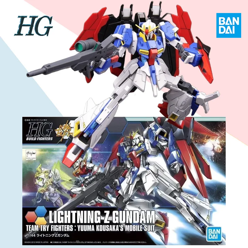 

Bandai original stock HG 1/144 HGBF 040 LIGHTNING Z GUNDAM assembly model full action figure toy collection gift for children