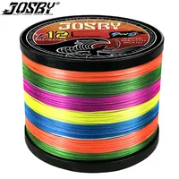 JOSBY12 hebras 100M 300M 500M 1000M mosca carpa alambre trenzado súper fuerte suave Multifilamento japonés PE línea de Pesca