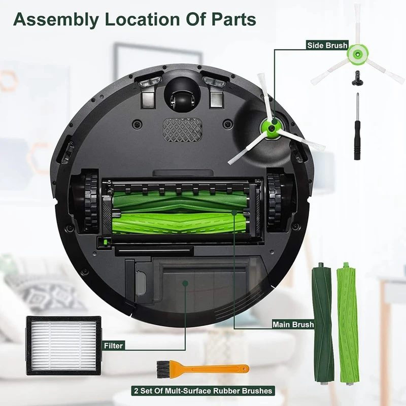 Parti di ricambio per Irobot Roomba E/I/J Series, E5 E6 E7 I2 I3 I3 + I4 I4 + I6 I6 + I7 I7 + I8 I8 +/Plu