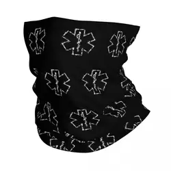 Emt Star Of Life Bandana Neck Cover Printed Caduceus First Responder Mask Scarf Multi-use Cycling Scarf Hiking Men Women Adult