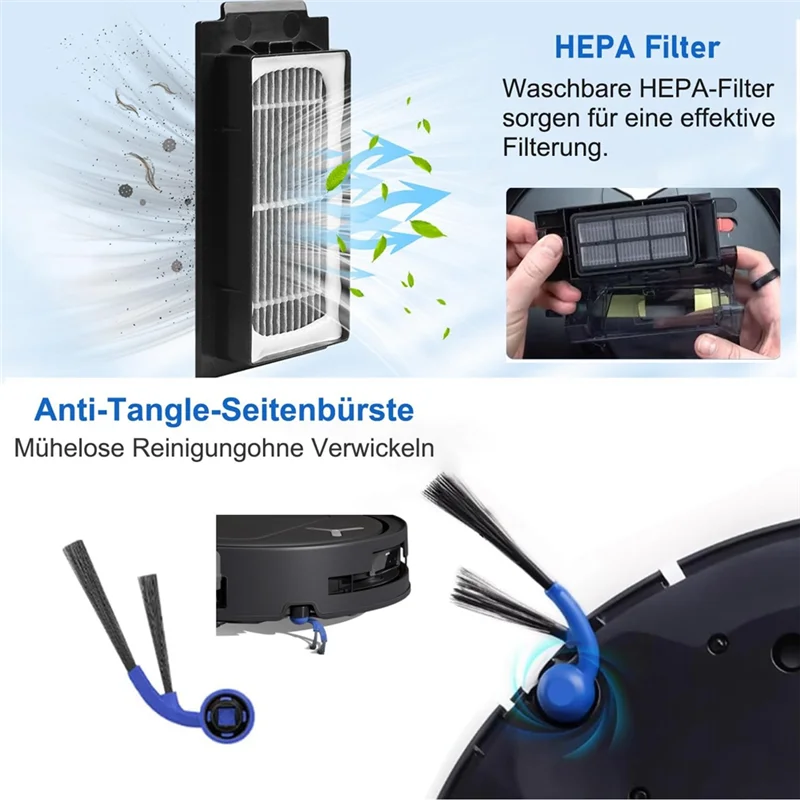 ملحقات T27C لقطع غيار المكنسة الكهربائية Ecovacs Deebot X9 PRO Omni