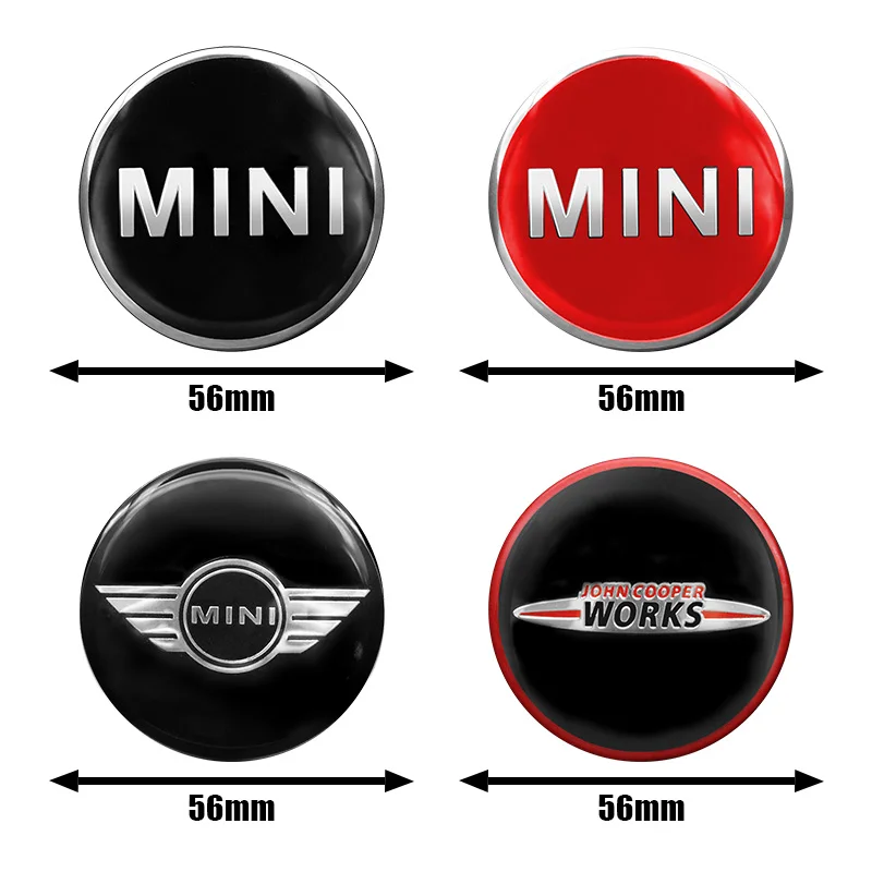 4PCS  56mm Car Wheel Center Cap Hub Covers Badge Accessories For Mini Cooper One S JCW R56 R50 R53 R55 R57 R60 F54 F55 F56