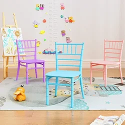 10 Pieces Lightweight Children's Furniture Plastic Chiavari Chairs Suitable for Living Rooms Restaurants Schools Parties Camping