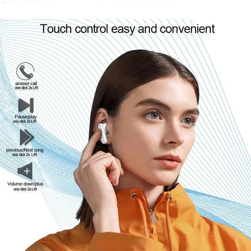 Wireless Bluetooth 5.4 Headset Binaural Small In Ear Buds Sports Stereo Bass TWS Earbuds Sports Waterproof HiFi Touch Control