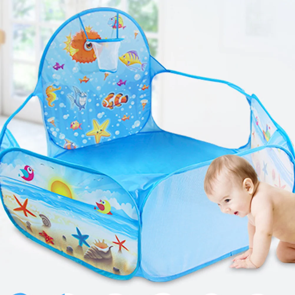 Opvouwbare speeltent voor kinderen voor peuters Babykruipbox met basketbalhoepels Groot zeshoekig ontwerp Binnen Buiten Gebruik Draagbaar