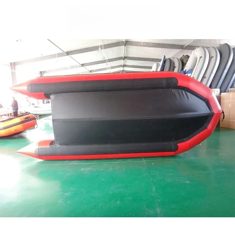 

Superior Quality PVC Hypalon 4m Inflatable Pontoon Rowing Fishing Boat With Engine