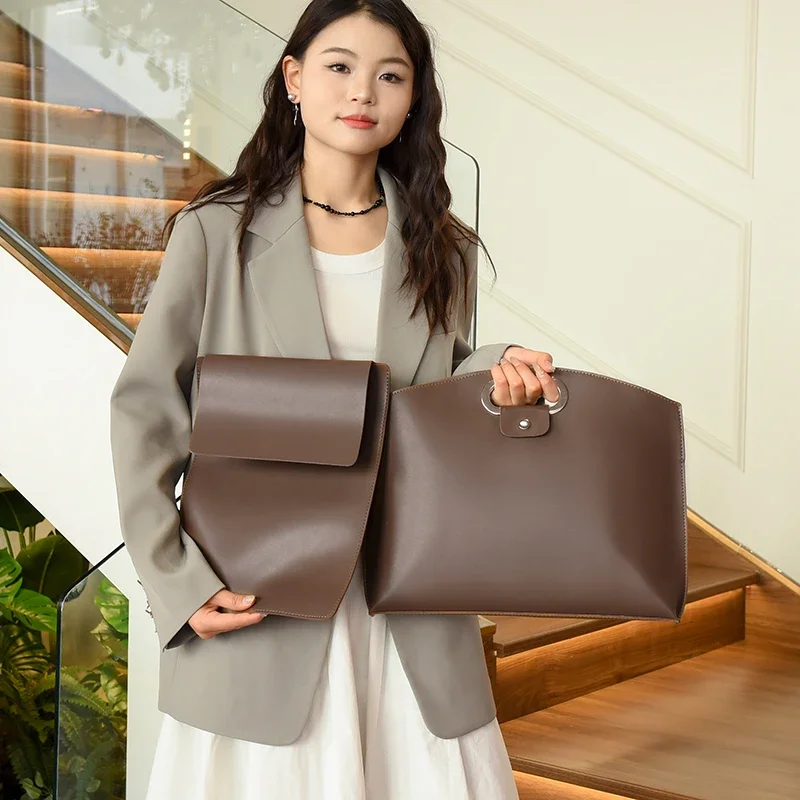 Exempt from postage bag for women Bag with pouch Large space Business documents can be installed Women\'s Fashion Bag for 2024