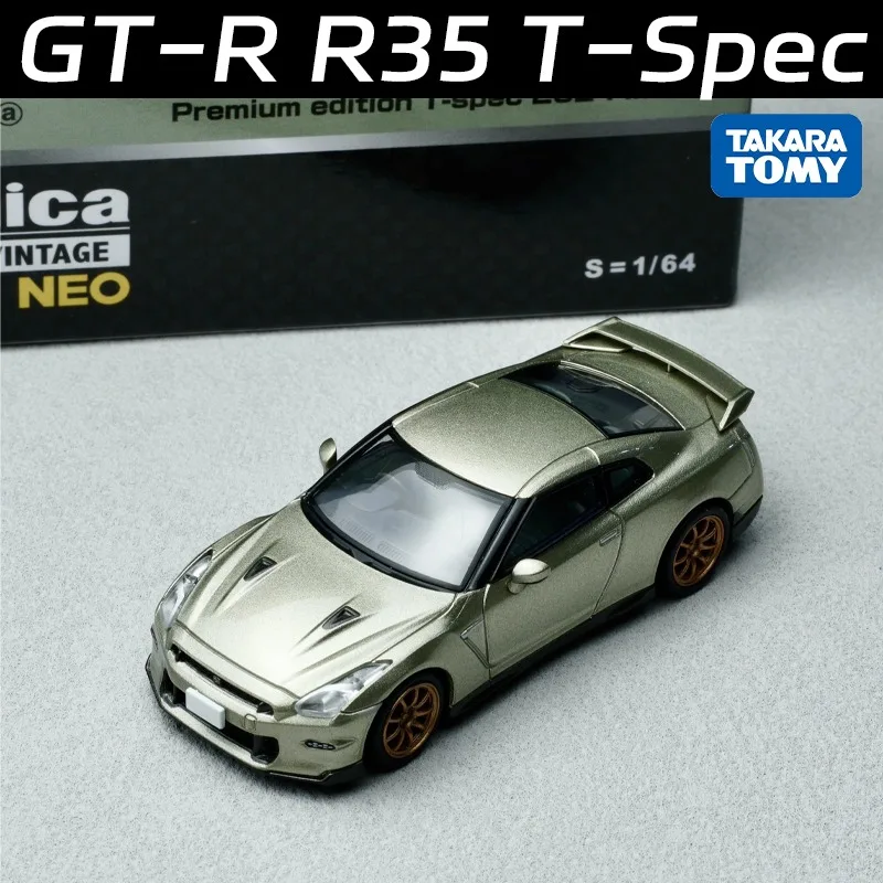 حقيقي في المخزون TAKARA TOMY TOMYTEC TLV 1/64 N316a GT-R R35 T-Spec سبيكة موتور مركبة دييكاست نماذج مجموعة ألعاب السيارات #1