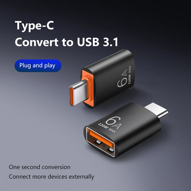 1Pcs Converter OTG Type C Android Mobile Phone Adapter External Device Computer Mobile Phone USB Flash Drive Widely Compatible