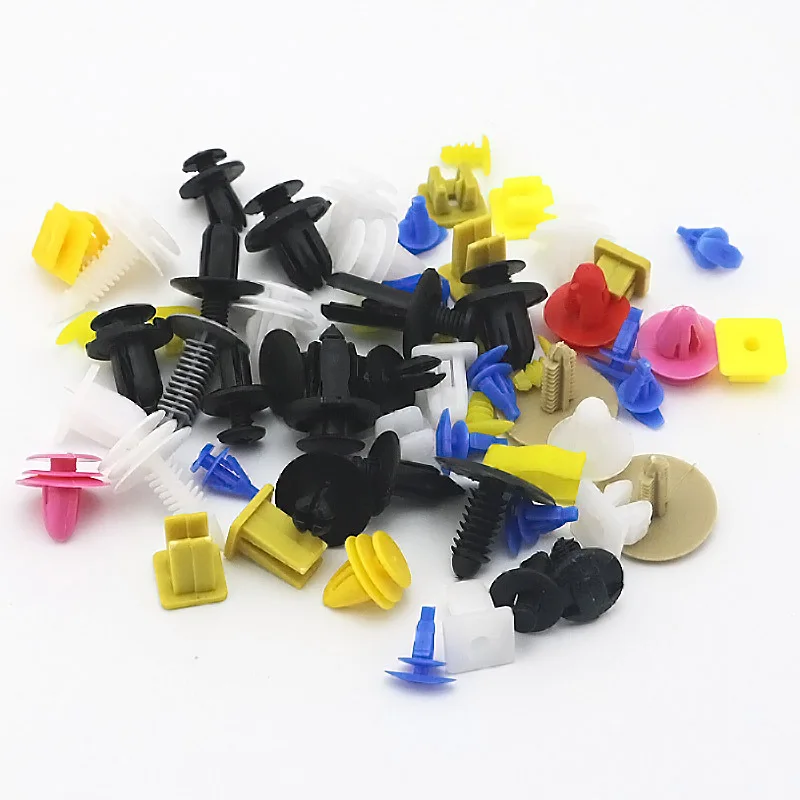 200Pcs Car Clips Fastener Screws Bumper Interior Decoration Auto Plastic Random Mixing Universal Plastic