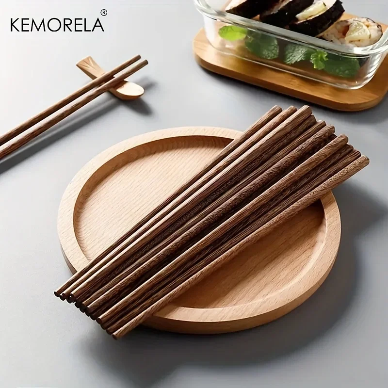 5PCS Natural Wooden Chopsticks No Paint No Wax Japanese Hotel Restaurant Special Chopsticks For Ramen Rice