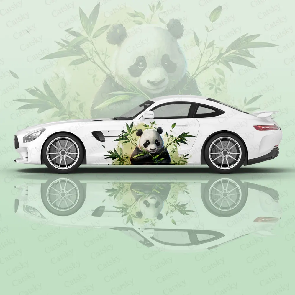 Panda and Bamboo Car Body Stickers Itasha Vinyl Car Side Decal Sticker Car Body Sticker Car Decor Stickers