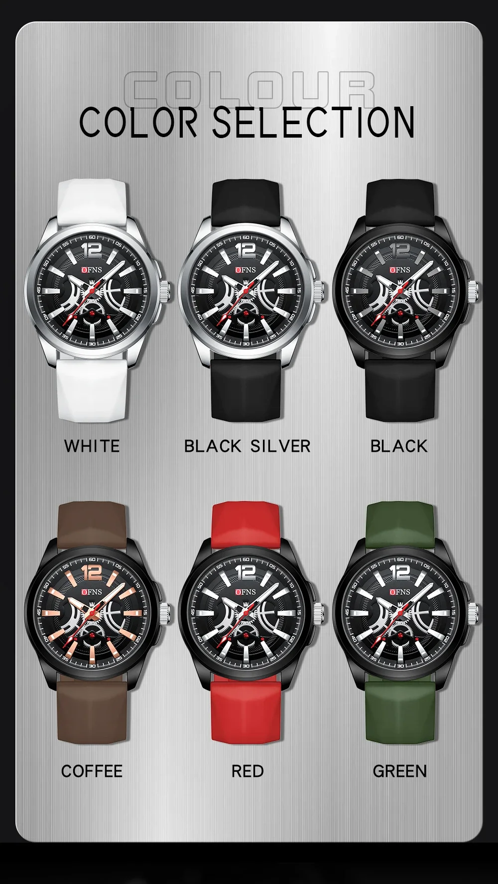 OFNS-ساعة كوارتز كلاسيكية للرجال ، ساعة توهج مقاومة للماء ، عصرية وبسيطة ، من أفضل العلامات التجارية ، من من من من من ماركة