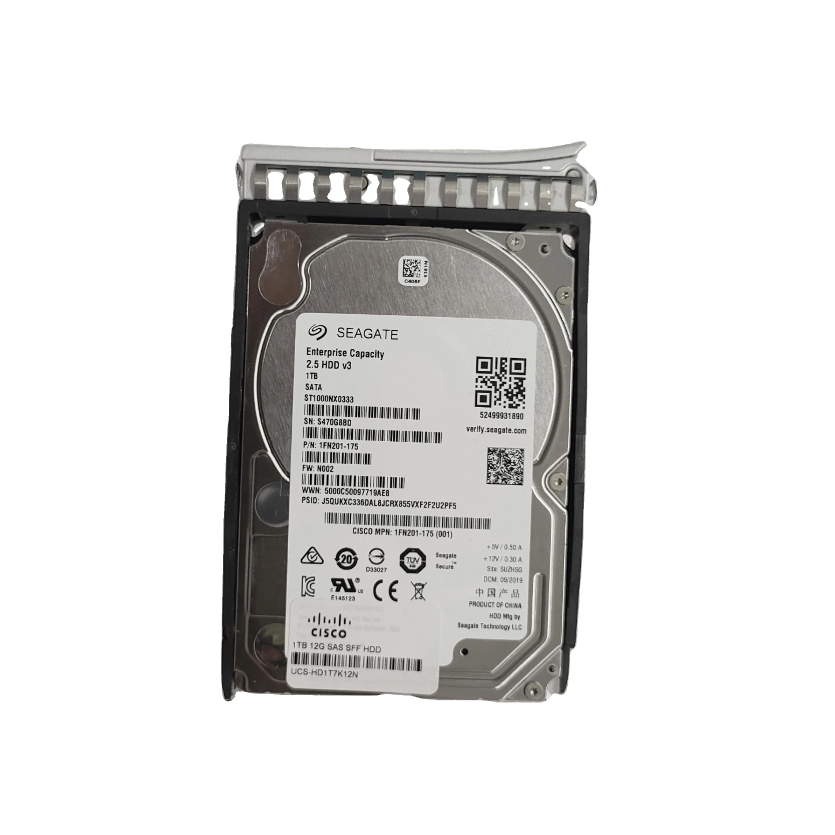 

Enterprise hard disk UCS-HD1T7K12N 1TB SAS 7.2K 12G 2.5 HDD