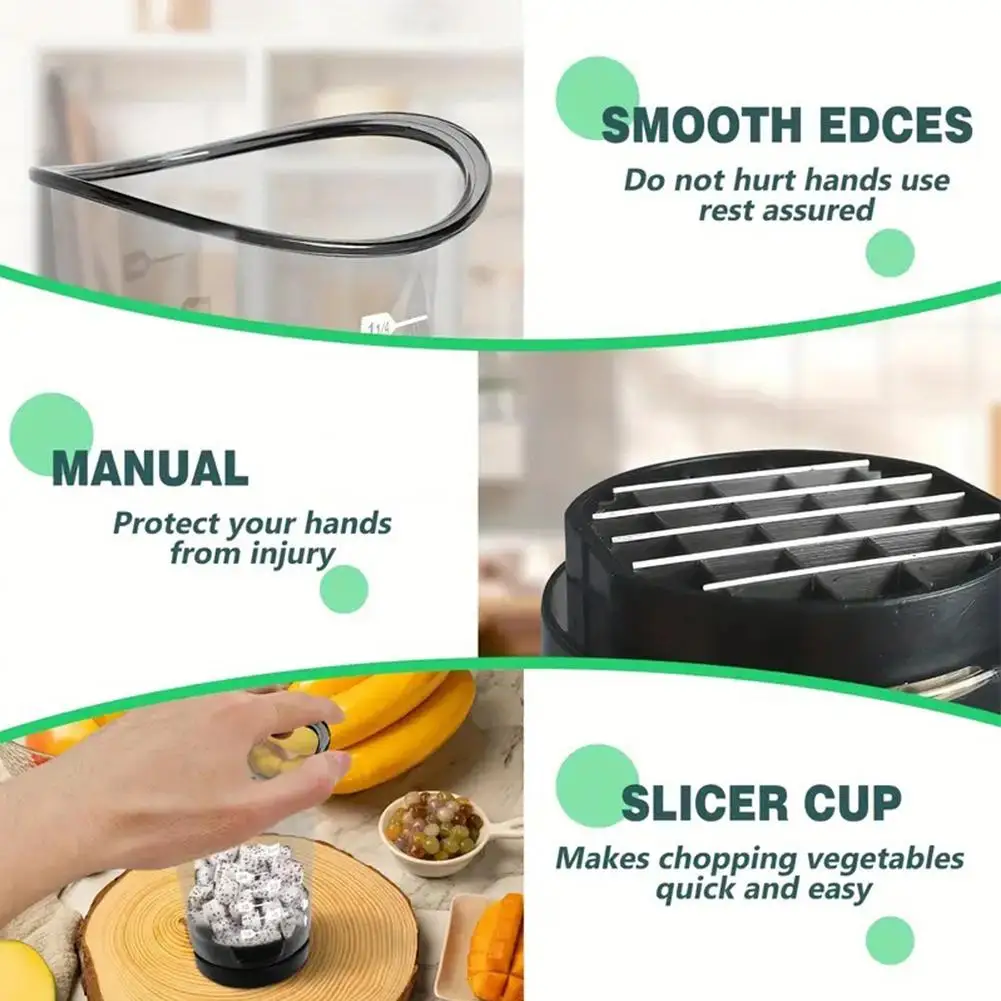 304 Stainless Steel Fruit Divider Multi-Functional Pulp Picking Mold for Strawberries Radishes Dicing Cutting Kitchen Tool