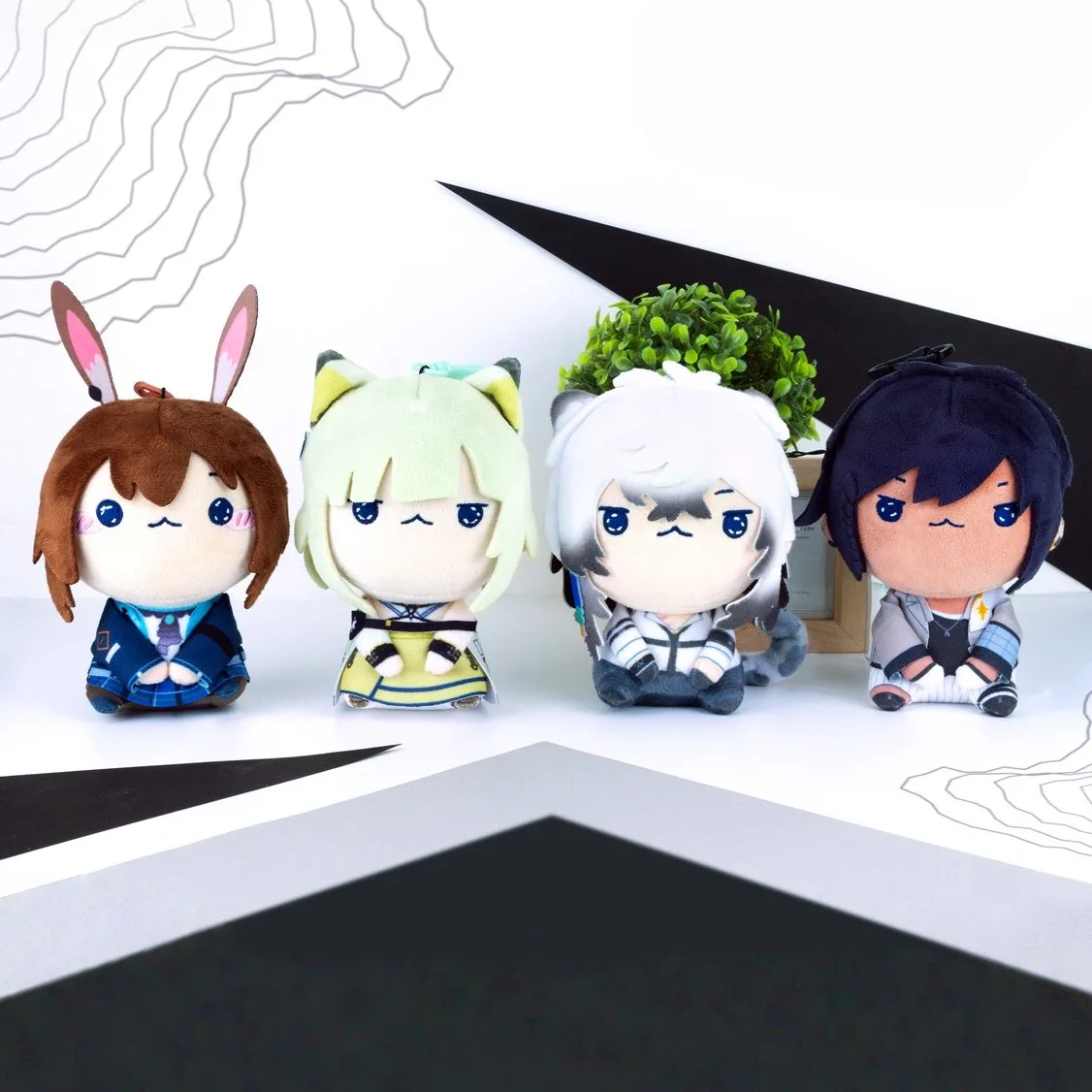 

Game Arknights Kal'Tsit Thorns Amiya Silverash 15cm Plush Stuffed Doll Cosplay Cute Anime Plushie Keychain Cotton Plush Toy