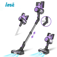 INSE S10 Cordless Vacuum Cleaner 30KPa Foldable Stick Vacuum 50Mins Runtime Removable Battery Vacuum Cleaner for Household Clean